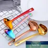 1 pc colorido 304 molho de aço inoxidável roupa de chuvisco com spout sopa pequena ladle servindo ferramenta de cozinha de óleo criativo