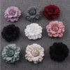 2.4 "Tyg Rosette Blommor Rose Blommor Flat Tillbaka För Hårtillbehör Broscher Bröllopsdekoration 9 Färger U Pick 100pcs