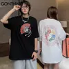 T-Shirts Hemd Männer Japan Stil Street Hip Hop Kreative Wolke Fan Print Kurzarm Baumwolle Harajuku Casual T-Shirt Tops 210602
