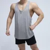 Zomer Merk Vest Gym Kleding Mesh Mouwloos Shirt Fitness Mens Tank Top Bodybuilding Stringer Tanktop Mannen Workout Singlets 210421
