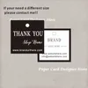 Etiqueta colgante personalizada, etiqueta de agradecimiento, producto gracias, etiquetas de logotipo de ropa/tarjetas de felicitación de serie negra
