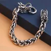 Link Chain Thick Retro Men Armband Alloy Auspicious Dragon Bangle Jewelry Accessory Fawn22