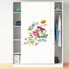 Adesivos de parede Três relacionais qcf11 Elegante flor Bouquet Adesivo Home Decoração Acessórios Rótulo de geladeira