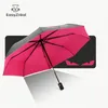 Revêtement noir créatif 3 fois UV femmes hommes non automatique affaires parapluies coupe-vent homme mode parasol enfant cadeaux paraguays