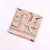 Manual Hand Rolled Twill Silk Scarf Women Striped Belt Printing Fashion Square Scarves Echarpes Foulards Femme Wrap Bandana Hijab 5863533