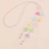 2021 Colorful Bead Chain Eyeglasses Lanyards For Girls Butterfly Heart Eyewear Neck Strap Anti-lost Rope Necklace Jewelry