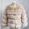 EDC8 S-3XL ミンクコートの女性 2022 冬のトップファッションピンクフェイクファーコートエレガントな厚く暖かい上着フェイクファー女性ジャケット