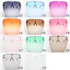 Supper Large Sunglasses Special Face Shield Mask Goggles Style Protection Glasses Multiple Color Unisex Eyewear Wholesale With box