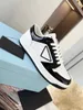 2022 Men's Fashion Luxury Designer Casual Shoes District Leather sneakers triangle Comfortable Breathable Low-Cut Flat Shoes trend runner trainers