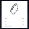ビンテージの輝くクリアCZの環100％925スターリングシルバーの積み重ね可能な指リング女性の結婚式の声明ファインジュエリー210707