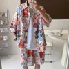 Men's Tracksuits Men's 2pcs Summer Man Sets Casual Shirts And Shorts Fashion Cartoon Graffiti Printing Unisex Couples Wear Oversize