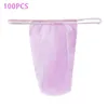 Women's Panties 100pcs For Women Spa T Thong Salon Individually Wrapped Soft Underwear With Elastic Waistband Tanning Wraps Disposable