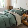 Beddengoed sets Noordige moderne set eenvoudige winter katoenen bedkussenkussencases slaapkamer juego de cama home textiel db60cd