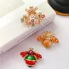 Vintage Abeille Broche Baroque Insecte Goutte Glaçure Émail Perle Diamant Accessoire Unisexe Haute Qualité Livraison Rapide