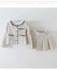 女の赤ちゃんのファッション服セットエレガントなジャケットスカート2PCSスーツ子供誕生日パーティー服セット2108048965848