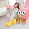 Millffy cute warm pig slipper pink animal winter Home Floor Soft piglet Slippers Female slipper Girls Winter Warm Shoes Y0406