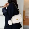 Mała skórzana torba na ramiona PU dla kobiet 2023 Nowa luksusowa designerska torebka i torebki żeńska podróżna torba na crossbody Bag łańcucha w torbie 2 szt.