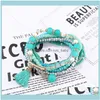 Beaded Jewelrybeaded Strands 9Pcs/Set Handcraft Boutique Fashion Multilayer Crystal Stone Beads Strand Bracelets Bangles Mini Measle Boho