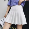 Jogoo Janee Mulheres Cintura Alta Saia Plissada Primavera Outono Casual Kawaii A-Line Saias Japonês Escola Uniforme Mini 210621