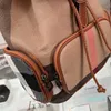 Zaini a spalla da donna Borsa a tracolla classica Borsa a tracolla con pannello in tela scozzese Zaino in pelle di vitello con grande capacità di viaggio giornaliero