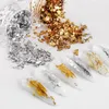 Złoto Srebro Glitter Glitter Nail Art Naklejka Nieregularna Folia Aluminiowa Papier DIY UV Gel Polskie Nails Dekoracja Narzędzia