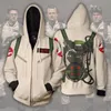 Com Capuz Sweat à capuche zippé Ghostbusters 3D Impresso Sweats à capuche Casual Do Zipper Cosplay Sweatshirts pour hommes