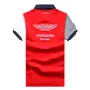 Summer Men Hackett Racing Polo Shirts Aston Martin England Casual HKT Sport GT Polos GB London Brit Tees White Red Size M-XXL