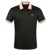 2022 Mode Designer Casual Men's Polo T-shirt Snake Flower Broderi Mäns Pikétröja High Street Fashion Polo Shirt Män