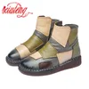 Xiuteng Women's Winter Boots Genuine Leather Female Shoe On Flat Sole Botas Mujer 210911