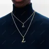 l pendant necklace gold