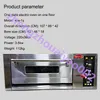 Forno elettrico per pizza 3.5KW Tostapane da forno professionale monostrato commerciale con macchina per il pane con timer ESE-1Y