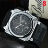 2021 Five Stitches Luxury Mens Watches All Dial Work Quartz Watch Top Brand Rubber Belt Relogio Men Fashion Association High Quali830346