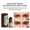 Women One Step Eyebrow Enhancers Brown Stamp Shaping Kit Hairline Repair Powder With 10 Pcs Eyebrow Card6139638