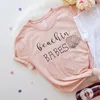 T-shirt das mulheres Beachin Noiva Babes Camiseta Mulheres Estética Bachelorette Partido Engraçado Dama de Honra Moda Tumblr Tops Algodão