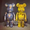 Nyaste Bearbrick Violent Bear Van Gogh Självporträtt Plating Qianqiu Byggstenar Bär 28cm