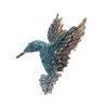 Spille Spille 100 pz/lotto 50mm Tono Oro Animale Uccello Colibrì Spilla Pin Multi Colore Strass Cristallo Seau22