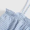 BBWM Verão Elástico Camisole Curto Jumpsuit Mulheres Backless Manta Impresso Calças Casuais Caldas Bolsos Senhoras Vestuário Macio 210520