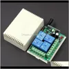 Przełączniki Akcesoria Smart Wiele DC 12 V 24 V 10A 315433 MHZ 4CH CH Wireless Relay RF Odłącznik zdalnego sterowania1 2 3 4 Transmitt RQBSF