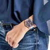 Relojes de la señorita Mujeres Cronógrafo Rose Gold Sport Watch Ladies Diamond Blue Goma Band XFCS Analógico Hembra de cuarzo Wristwatch 211223