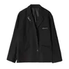 IEFB hommes porter printemps Blazers noir petit costume manteau pour homme lettre broderie mode lâche costume décontracté coréen 9Y3177 210524