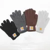 Knitted Winter Five Fingers Gloves For Men Women Couples Students Keep warm Full Finger Mittens Soft 2022