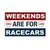 주말은 Racecars를위한 것입니다 3x5ft 플래그 100D 폴리 에스터 배너 실내 옥외 생생한 색상 2 개의 황동 그로밋이있는 고품질