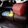Universal Car Storage Bag Pu Leder Kofferklapper Organizer Box für die meisten Autos SUV Storage Food Drink mit Verstopfung