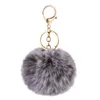 2022 Key-chain Party Favor black and white cream color plush ball diameter 8cm dyed tip imitating Rex rabbit toy accessories