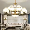 Luxury Villa Duplex Building Chandeliers Hotel Light Living Room Chandelier Hall Restaurang Simple Lights Hotel Glas Chandeliers