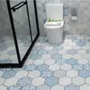 Self Adhesive Mosaic Thicken Tile Floor Sticker Kitchen Bathroom Vinyl Wallpaper Waterproof Peel Stick PVC Panel 220217