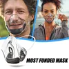 Autres fournitures de fête d'événement 1pcs bouchons de bouche en plastique transparent couleur unie respirateur masque facial clair pour les femmes et les hommes Halloween Cosplay