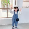 Jumpsuits Spring Summer Korean Baby Girl Denim Overalls Toddler Girls Suspender Pants Kids Fashion Wide Leg