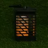 Lampe torche solaire à flamme vacillante, lanterne de jardin étanche