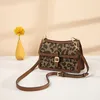 2022 Nieuwe Crossbady Schoudertassen Leopard Print Vintage Flap Bags Single Shoulder Messenger Design Baguette Bag